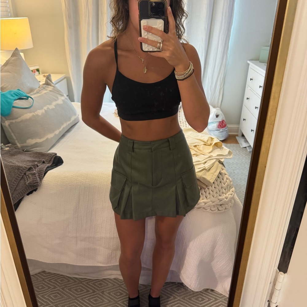 Anthropologie Avec Les Filles Dark Green Skater Skirt